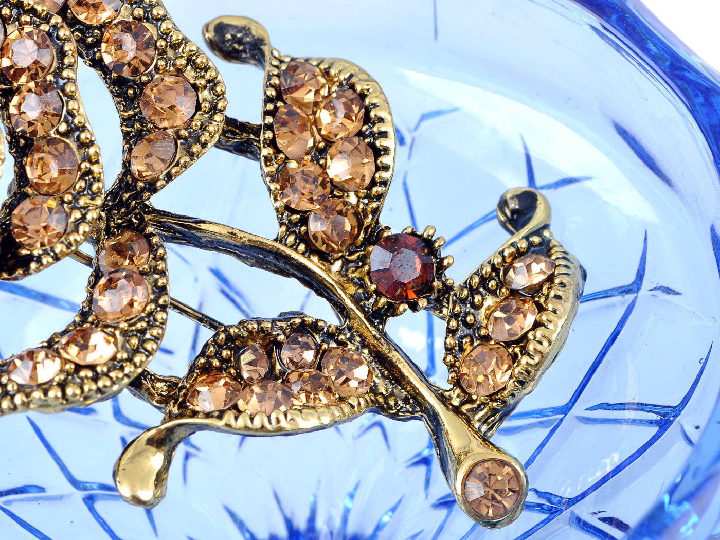 Amber Flower Brooch