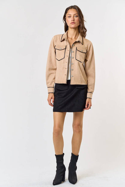 Suede Shirt Jacket