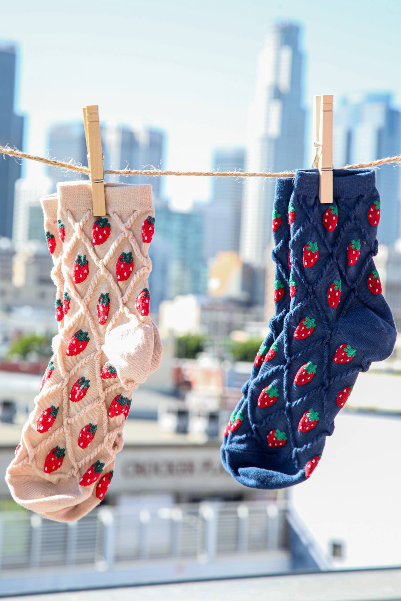 Strawberry Print Socks