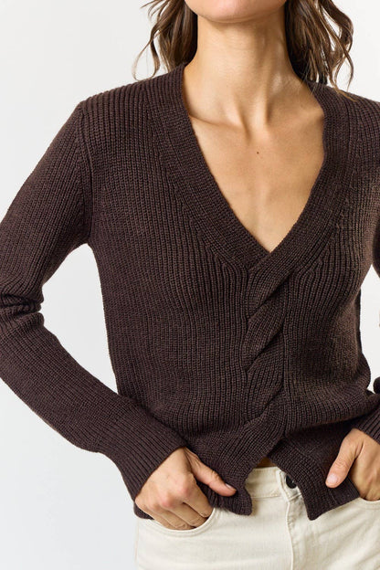 Twist Front Sweater