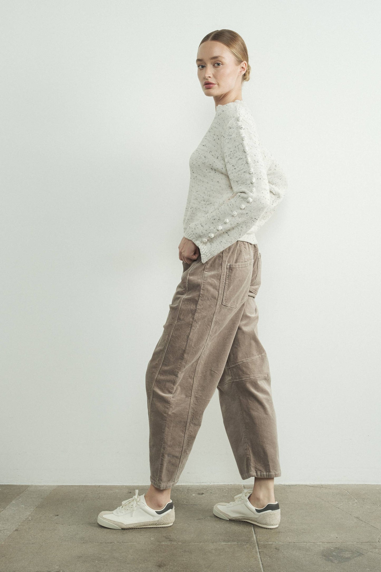 Relaxed Fit Cropped Barrel Cords