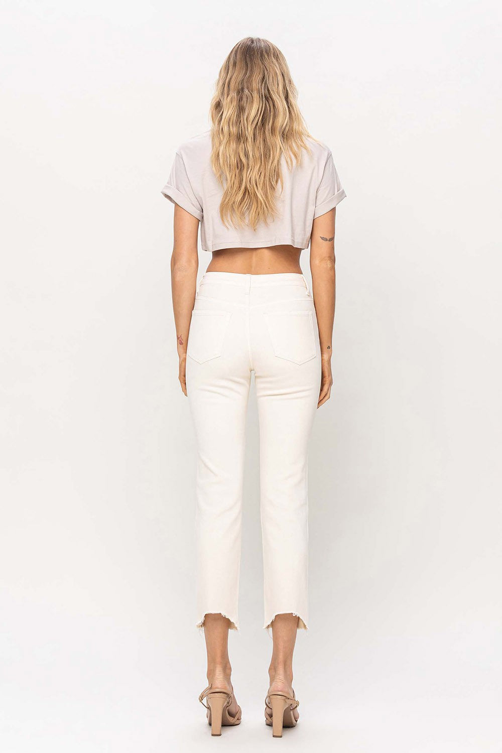 Vervet High Rise Crop Stretch Straight Jeans