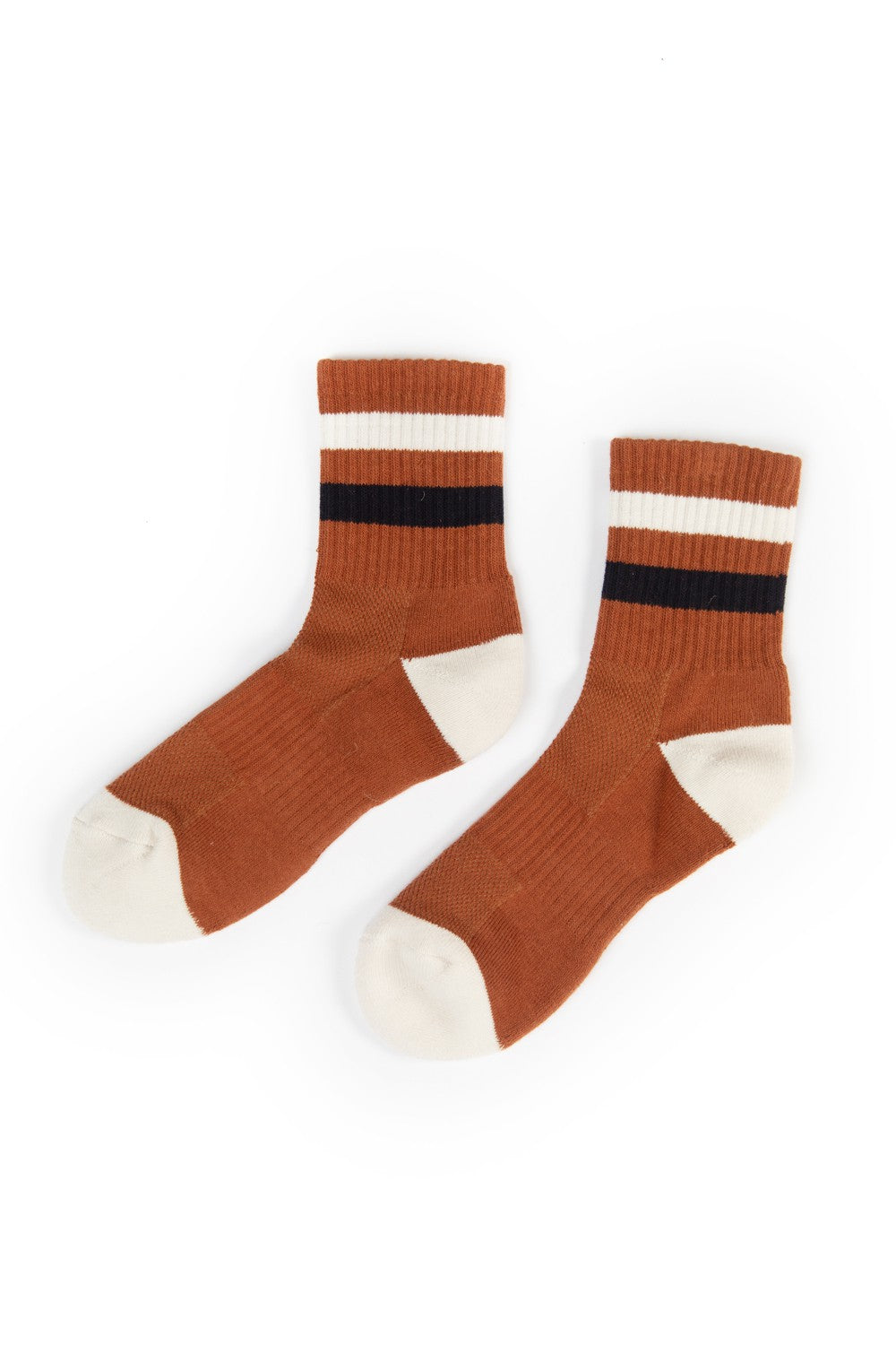 Stripe Ribbed Crew Socks