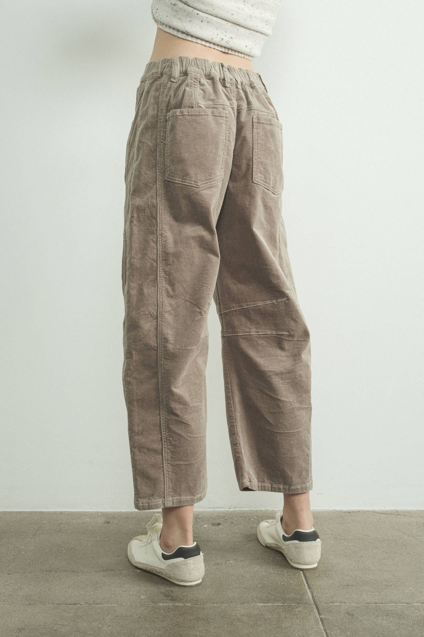 Relaxed Fit Cropped Barrel Cords