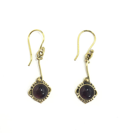 Vintage Stone Drop Earrings