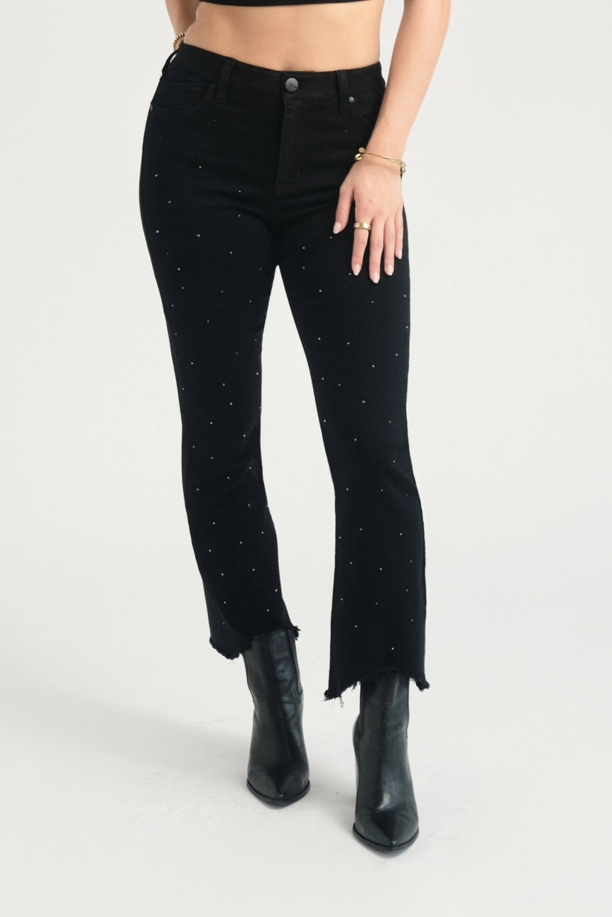 Demi Boot Jean with Crystals