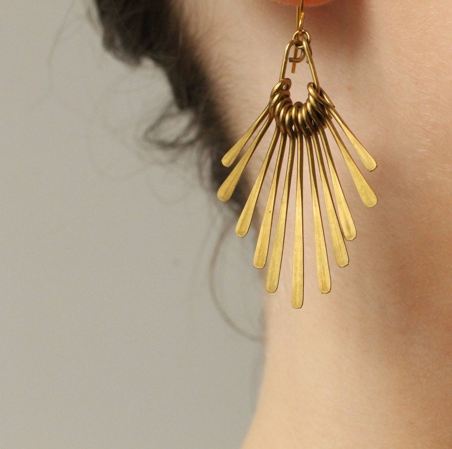 Art Deco Gold Fringe Earrings