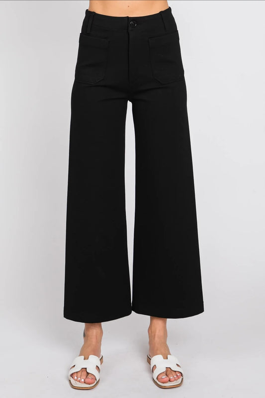 LTJ Cropped Wide Leg Ponte Pant