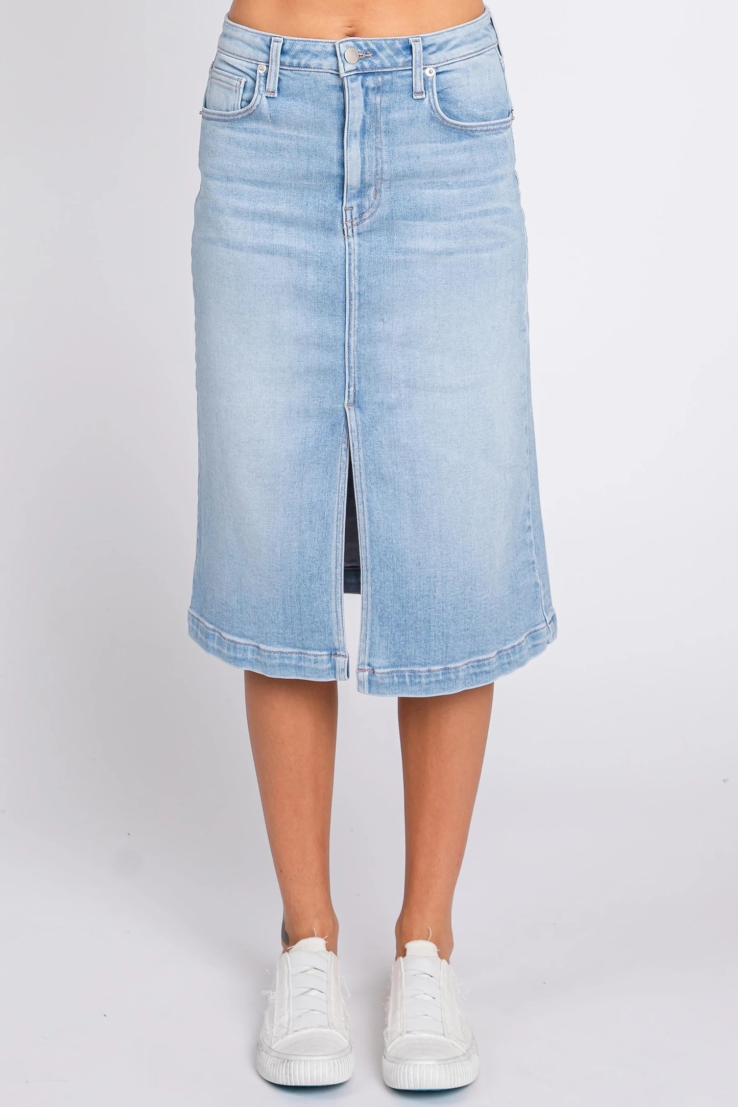 LTJ Denim Midi Skirt