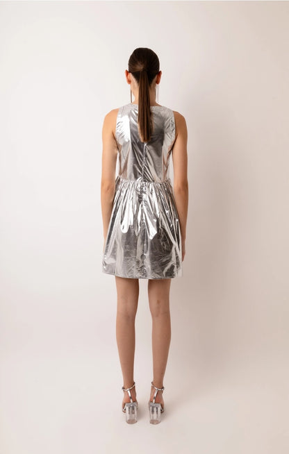 London Metallic Mini Dress