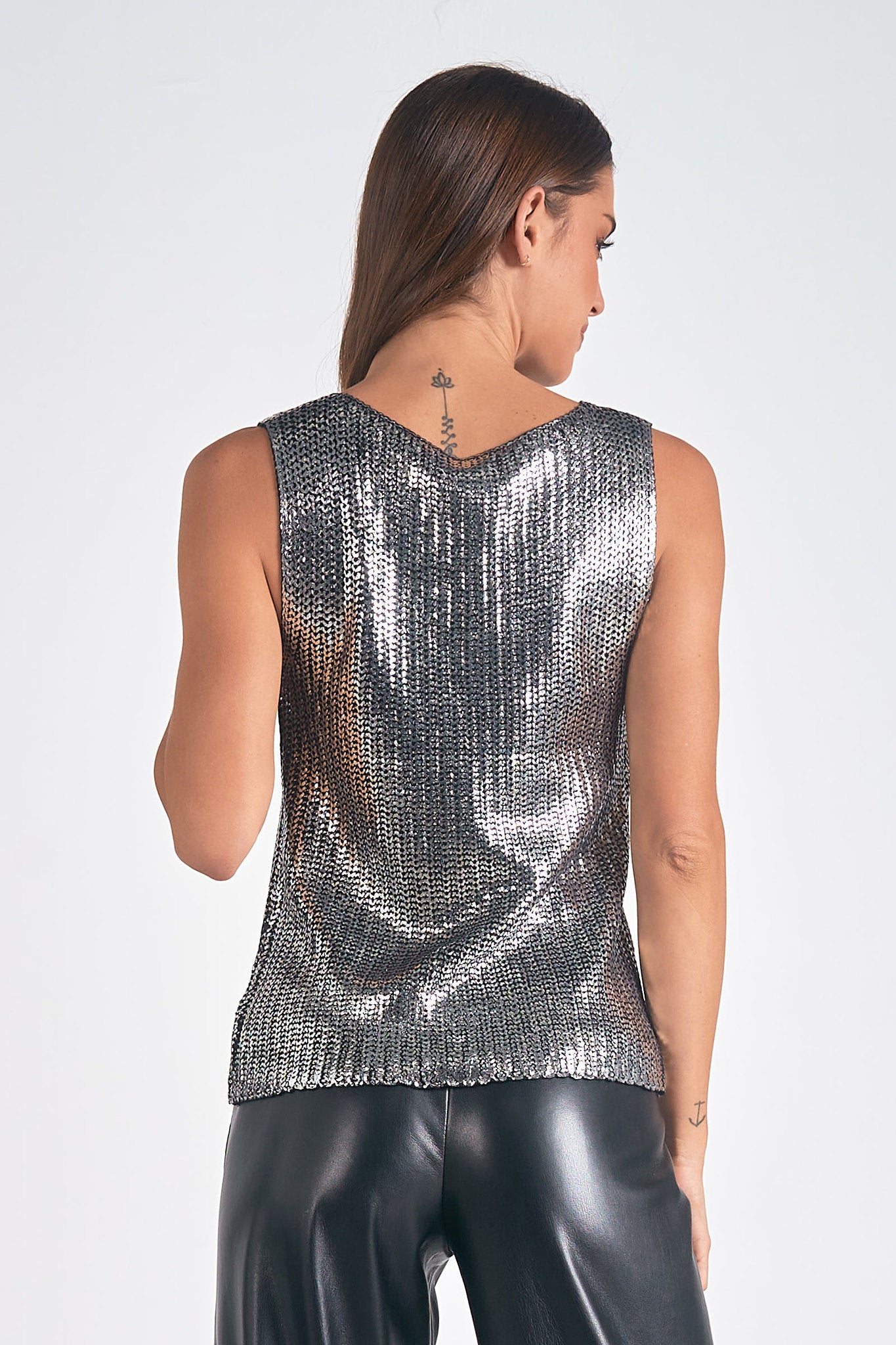 Metallic Sleeveless Sweater