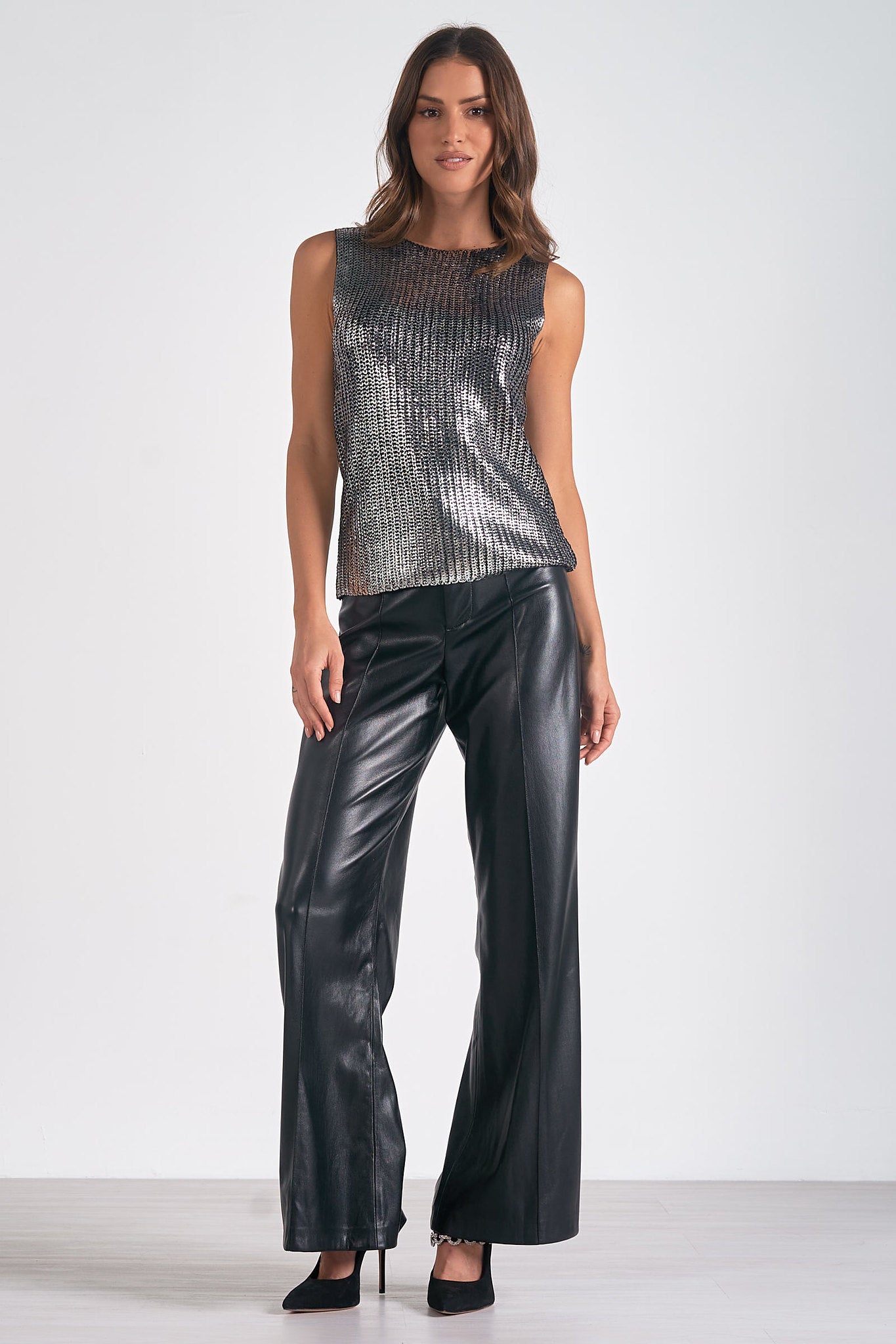 Metallic Sleeveless Sweater