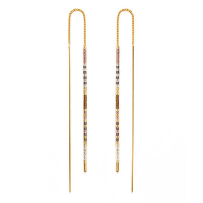 Miyuki Seed Bead Threader Earrings