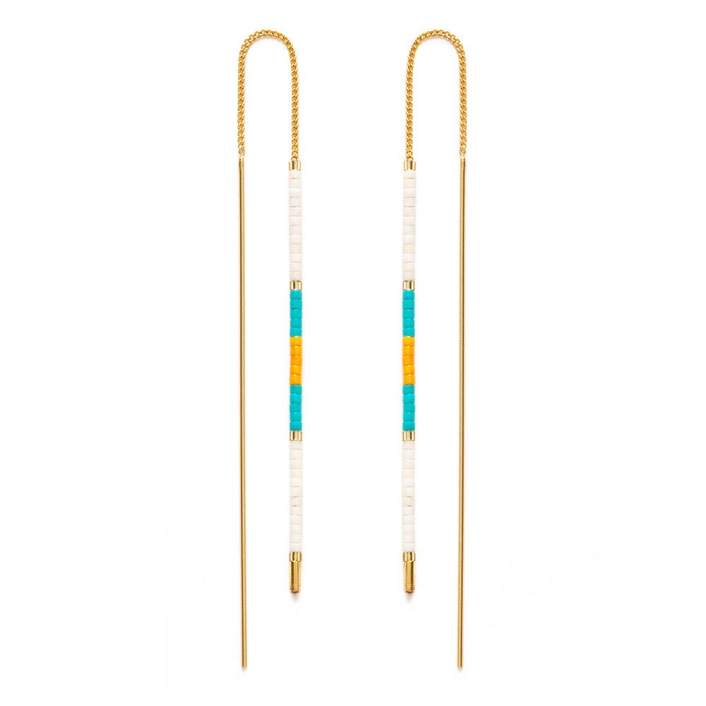 Miyuki Seed Bead Threader Earrings