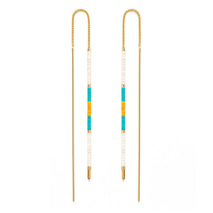 Miyuki Seed Bead Threader Earrings