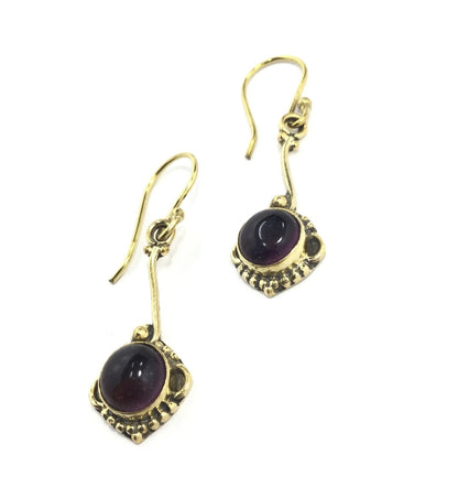 Vintage Stone Drop Earrings