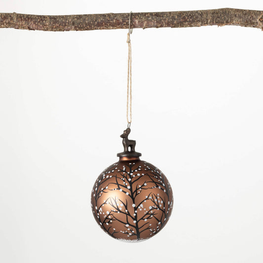 Deer Christmas Ball Ornament