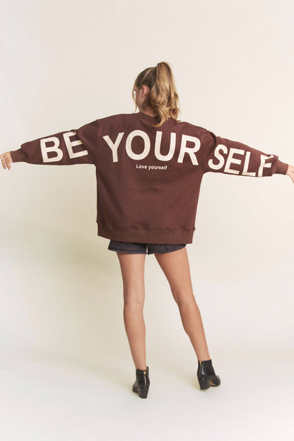 Be Yourself Oversized Sweatshirt