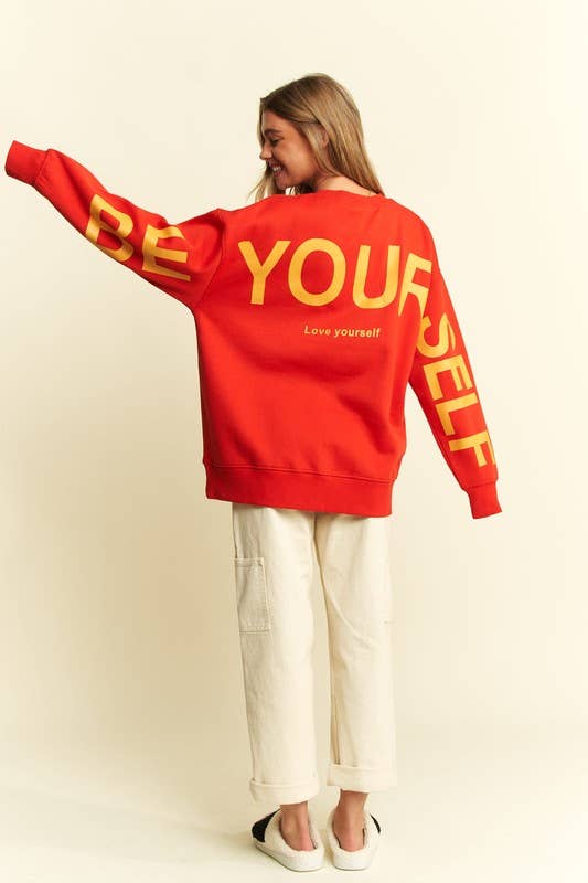 Be Yourself Oversized Sweatshirt