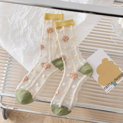 Floral Sheer Socks