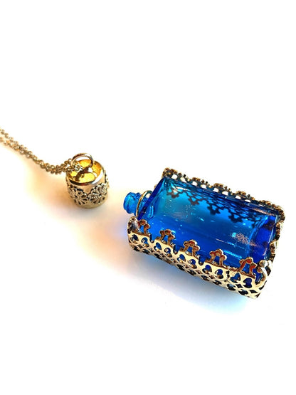 Blue Bottle Necklace