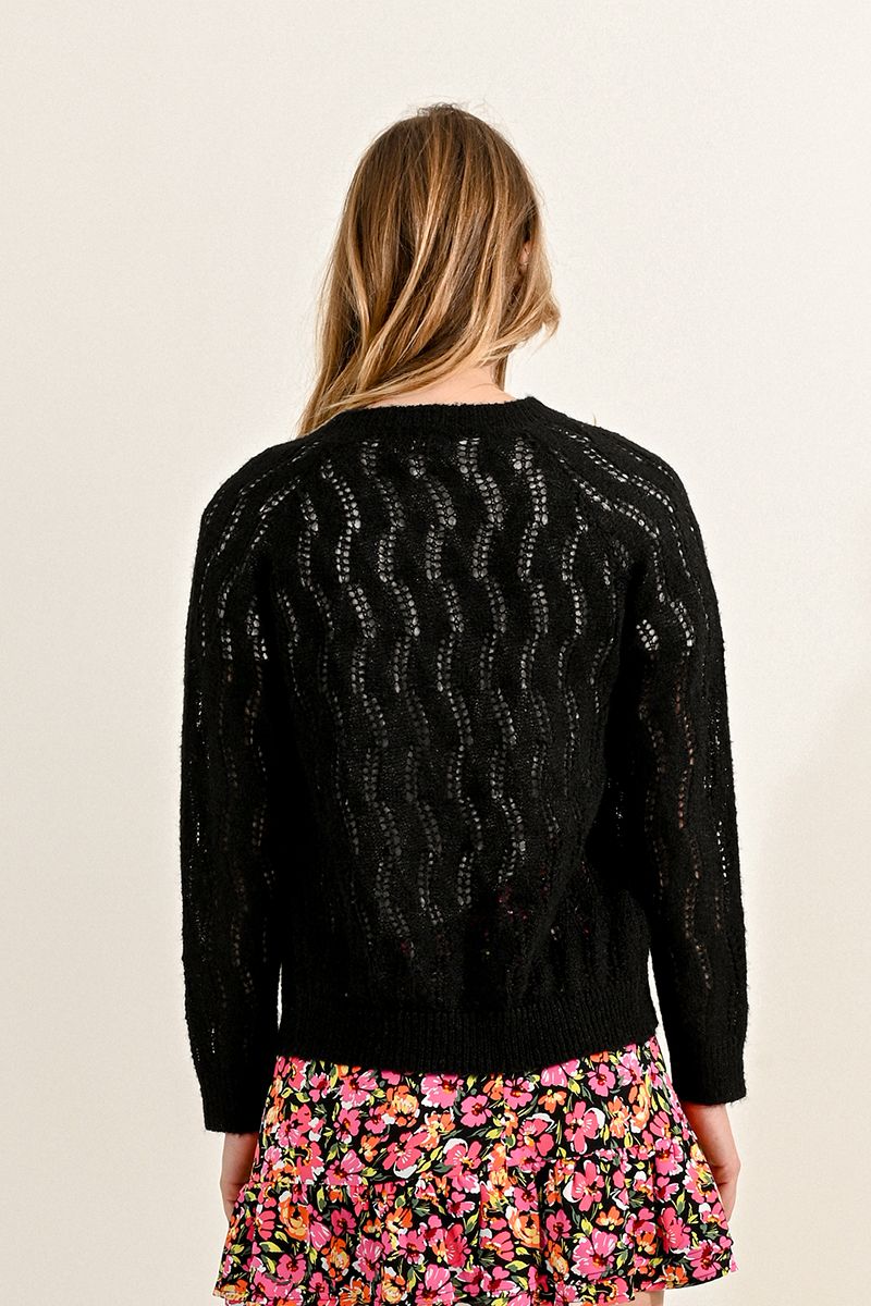 Openwork Knit Cardigan