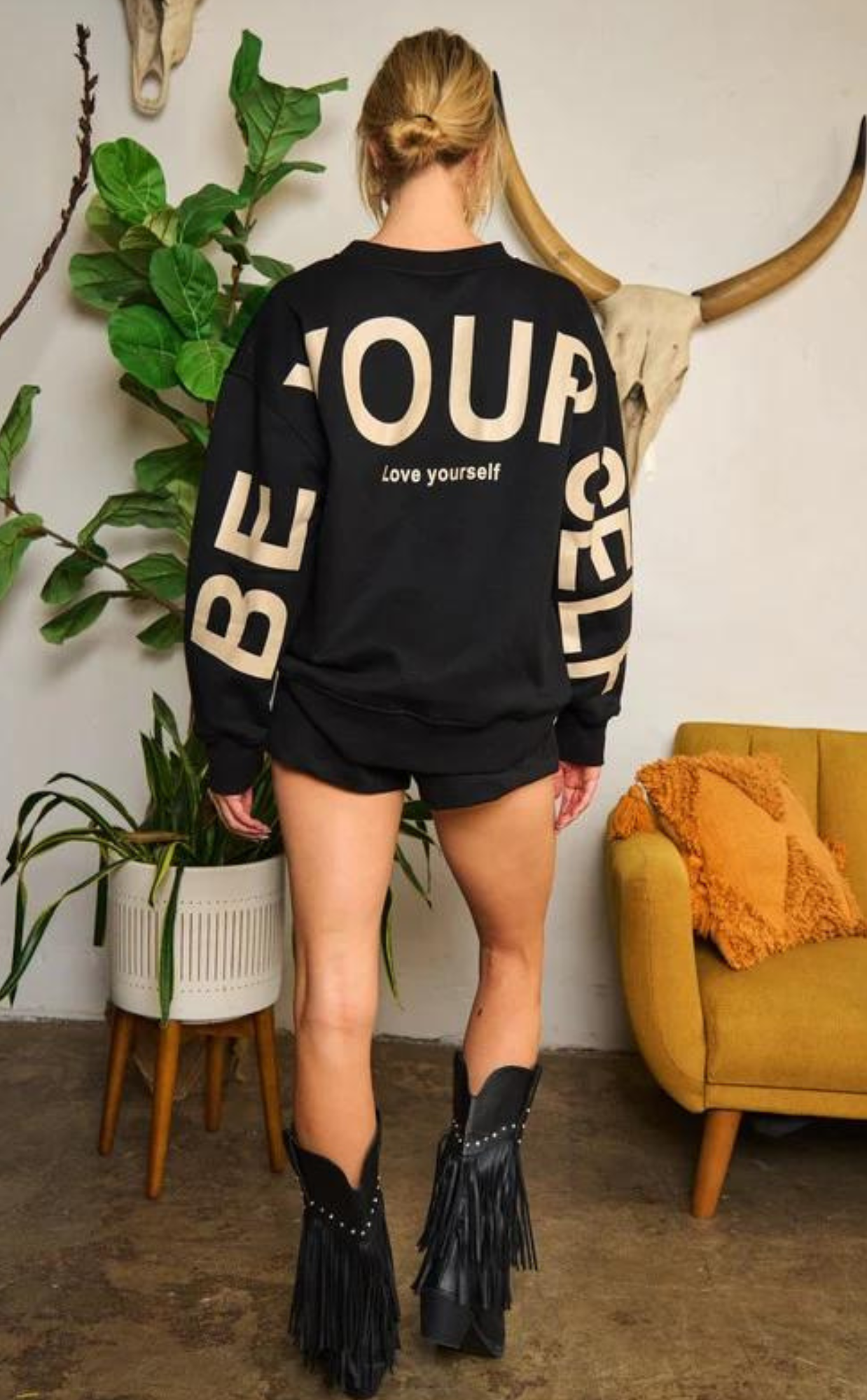 Be Yourself Oversized Sweatshirt