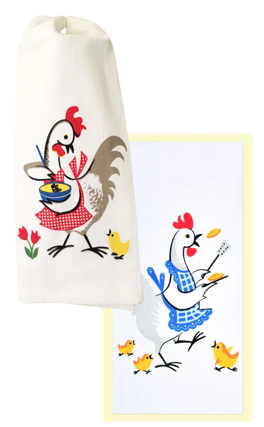 Retro Chicken Flour Sack Towel