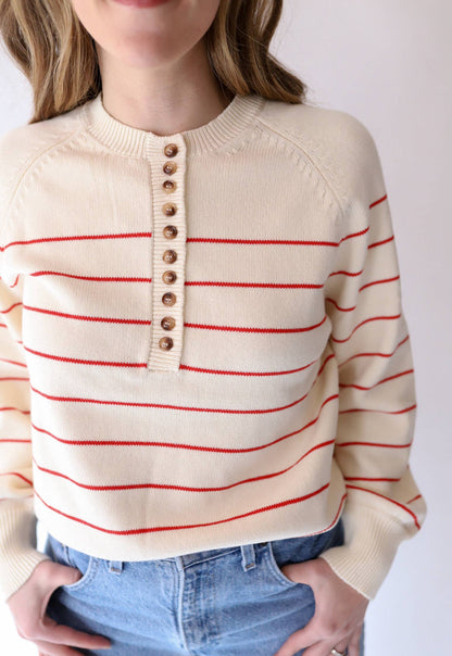 Striped Henley Sweater