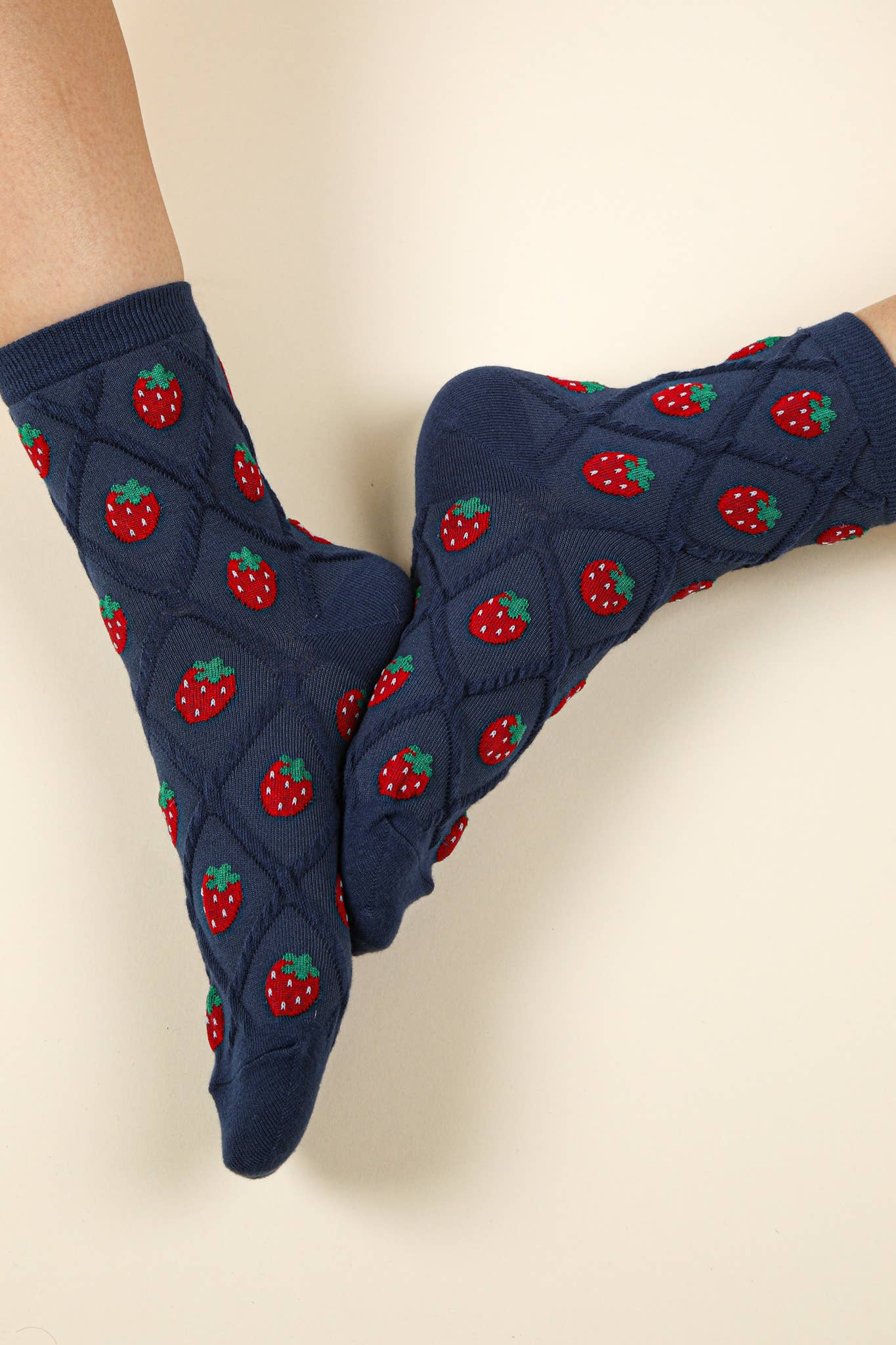 Strawberry Print Socks