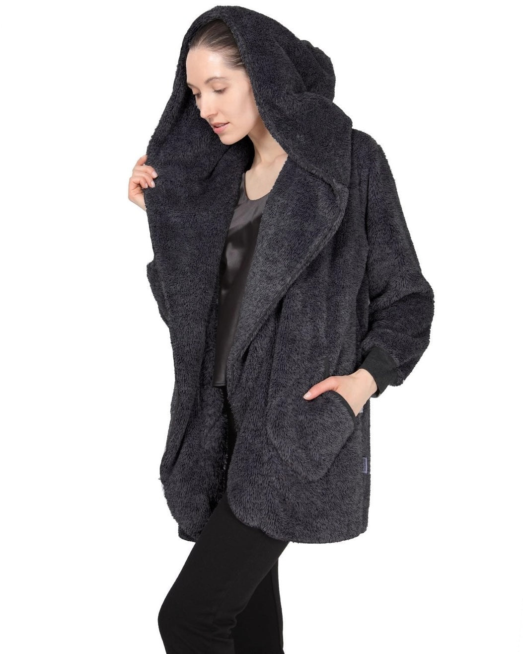 Plush Hooded Lounge Cardigan