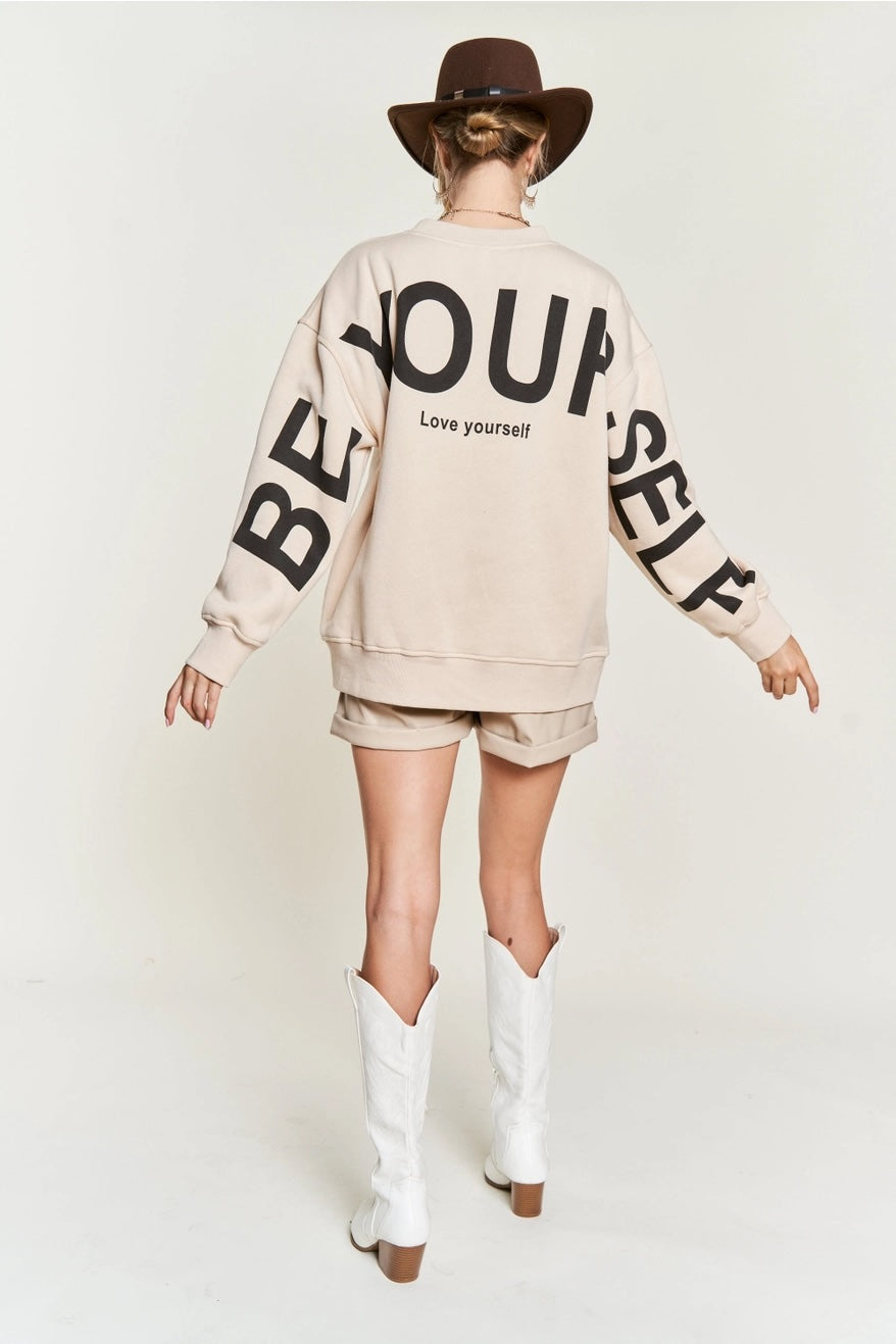 Be Yourself Oversized Sweatshirt