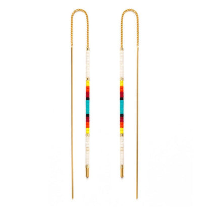 Miyuki Seed Bead Threader Earrings