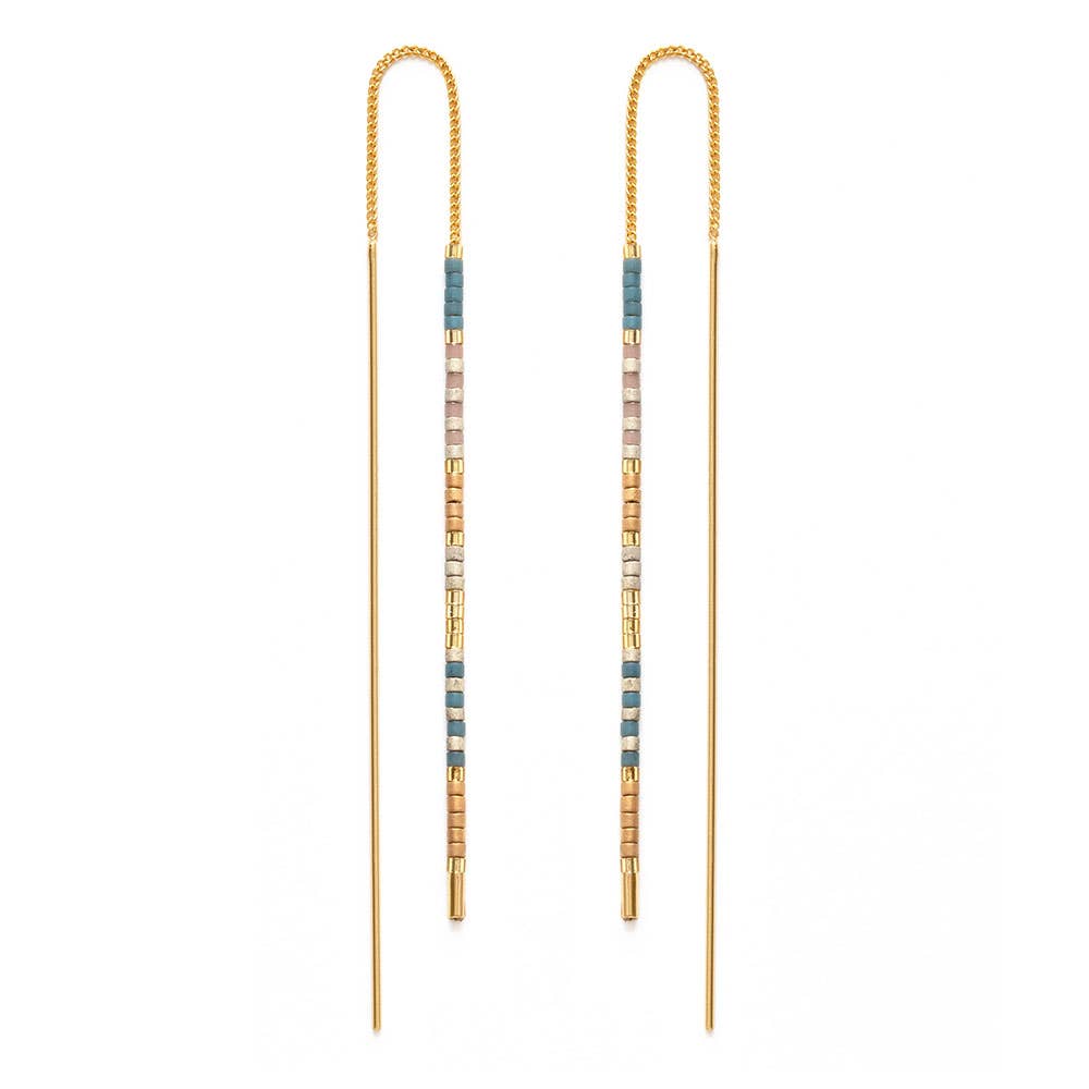 Miyuki Seed Bead Threader Earrings