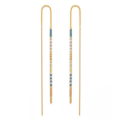 Miyuki Seed Bead Threader Earrings