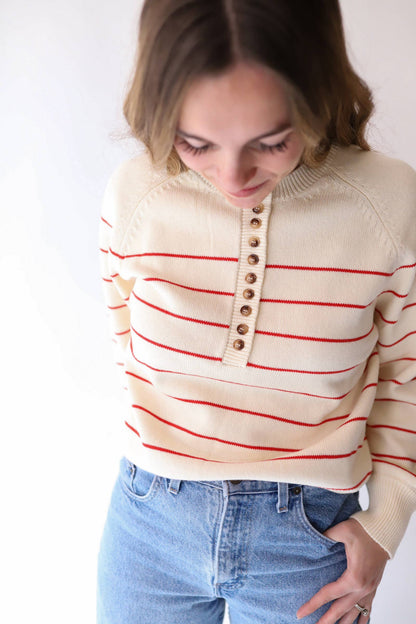 Striped Henley Sweater