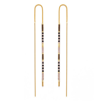 Miyuki Seed Bead Threader Earrings