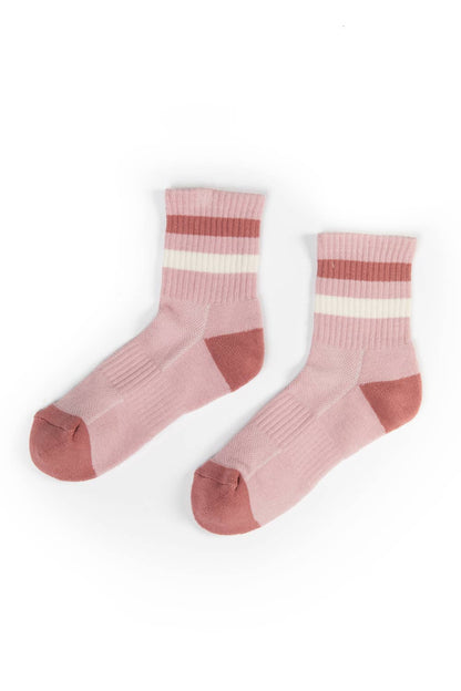 Stripe Ribbed Crew Socks