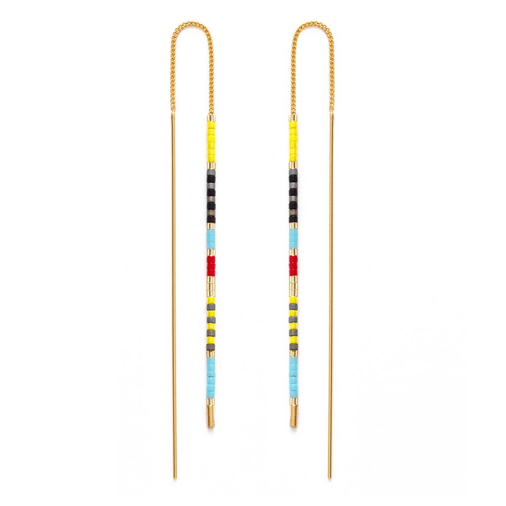 Miyuki Seed Bead Threader Earrings