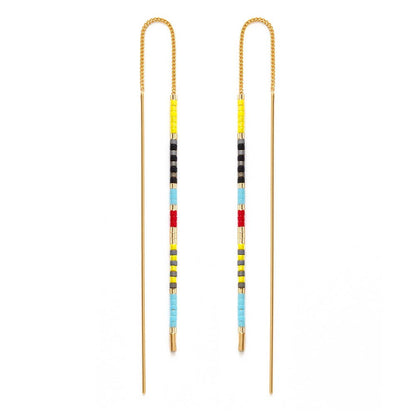 Miyuki Seed Bead Threader Earrings