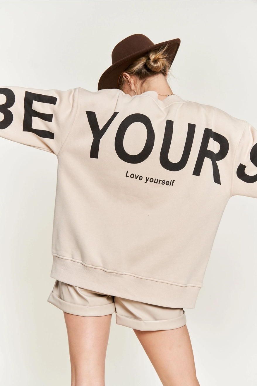 Be Yourself Oversized Sweatshirt