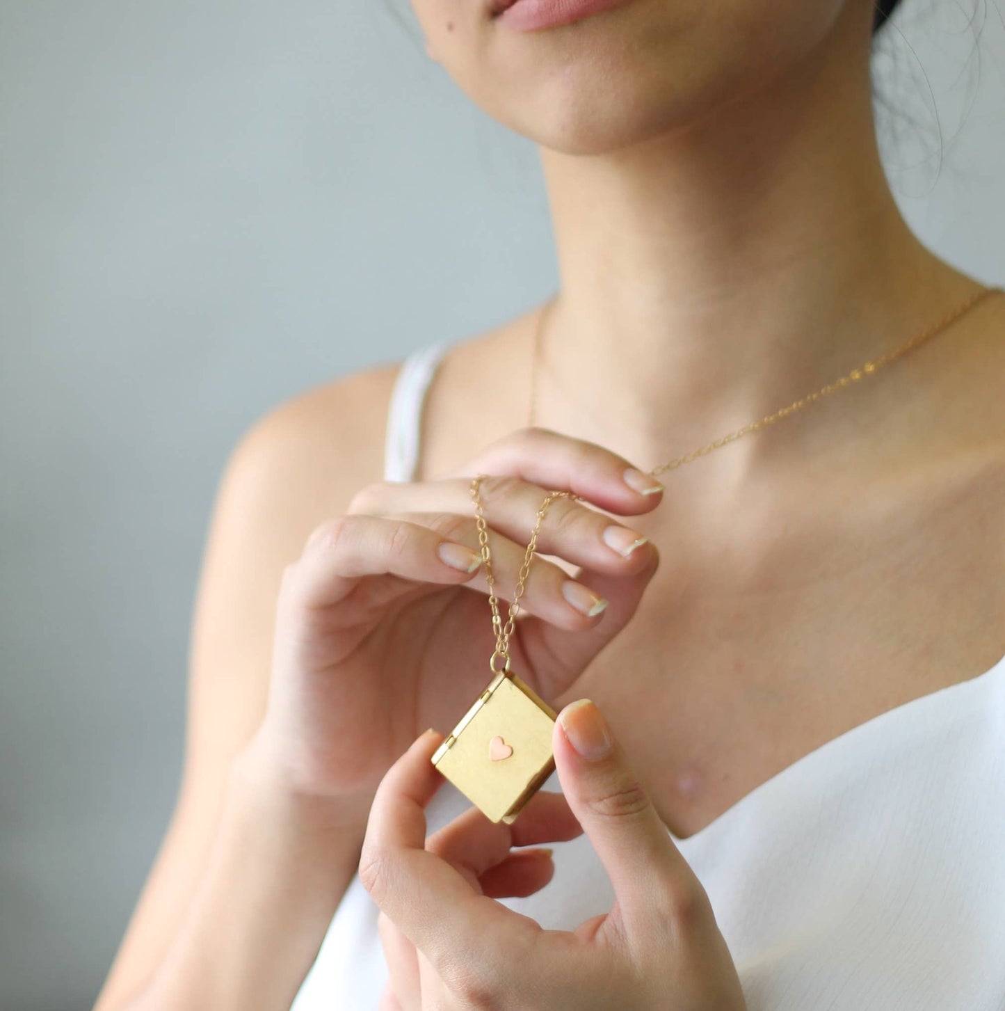 Love Story Book Locket Necklace