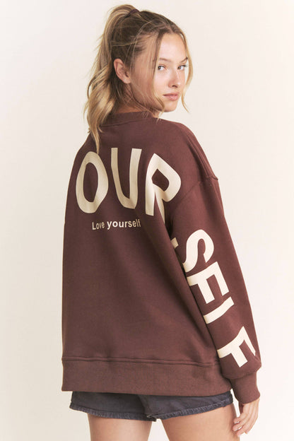 Be Yourself Oversized Sweatshirt