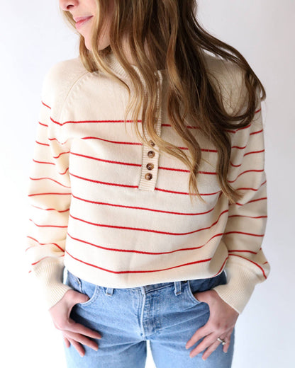 Striped Henley Sweater