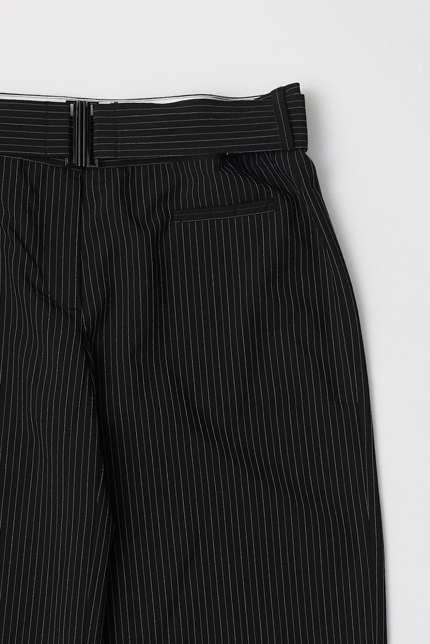 The Ginny Pants | Pinstripe Trousers w/ Belt