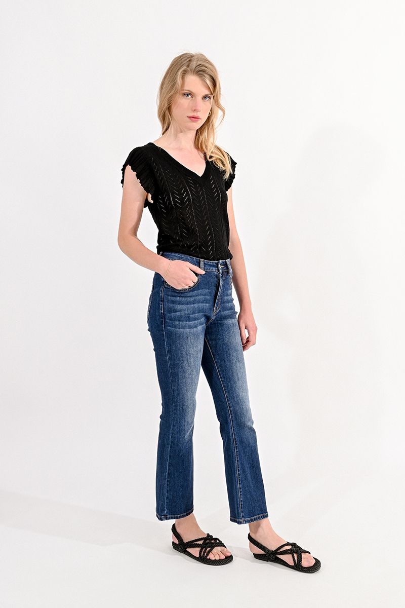 Kick Flare Jeans by Molly Bracken - Brut Denim