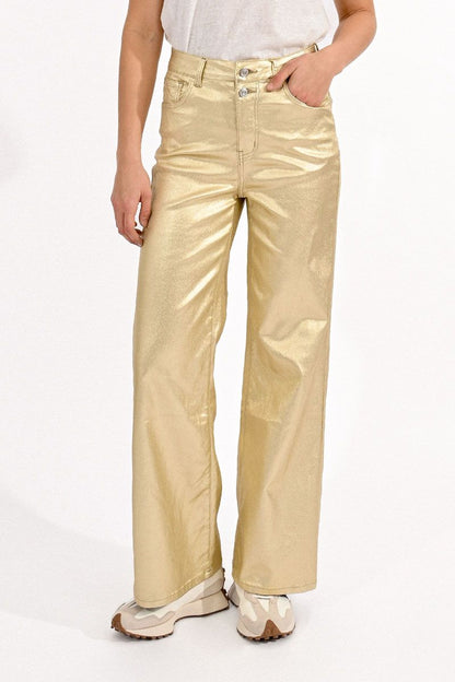 Coated Gold Pants