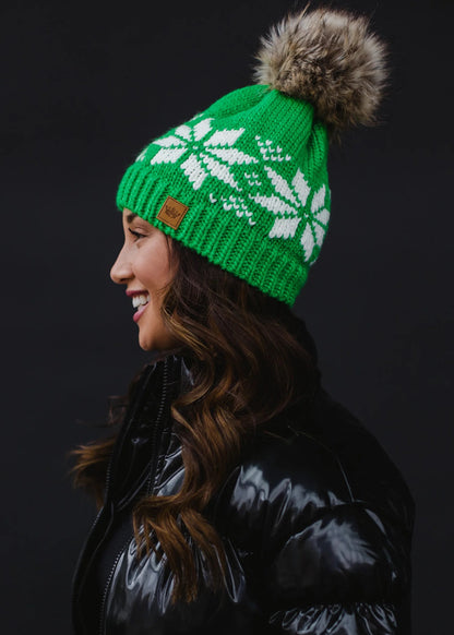 Snowflake Pom Hat