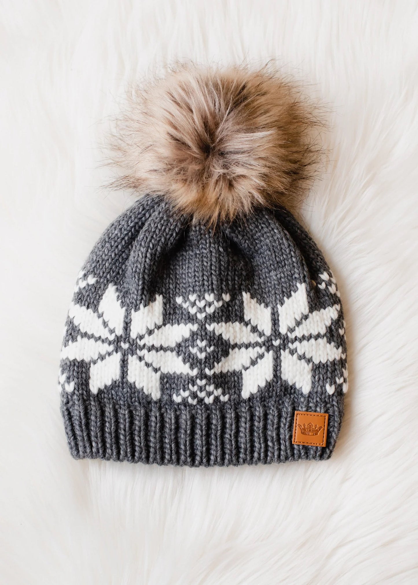 Snowflake Pom Hat