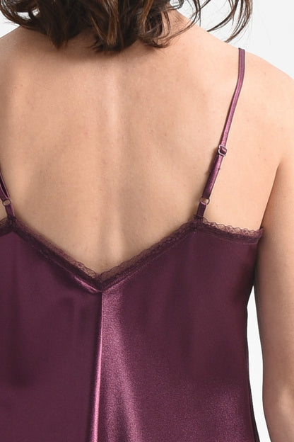 Satin Camisole With Lace